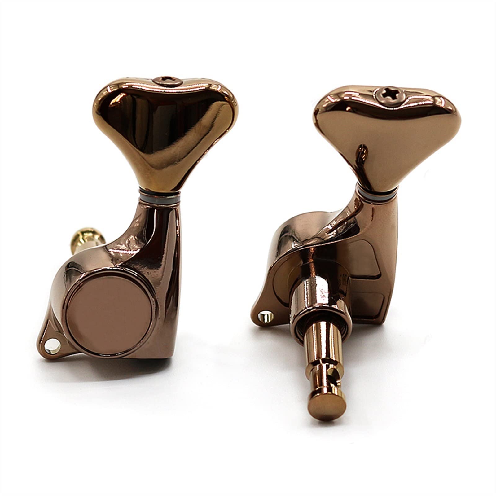 Stimmwirbel Gitarrensaiten Akustikgitarre Knob Welle String Rolle Butterfly Fishtail Tuner (Color : Bronze)