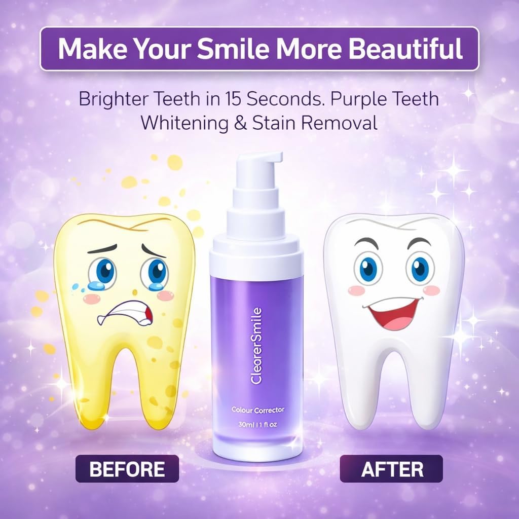 ClearerSmile™ Best Purple Toothpaste for Teeth whitening for Sensitive Teeth - Teeth Whitener - blanqueador de dientes