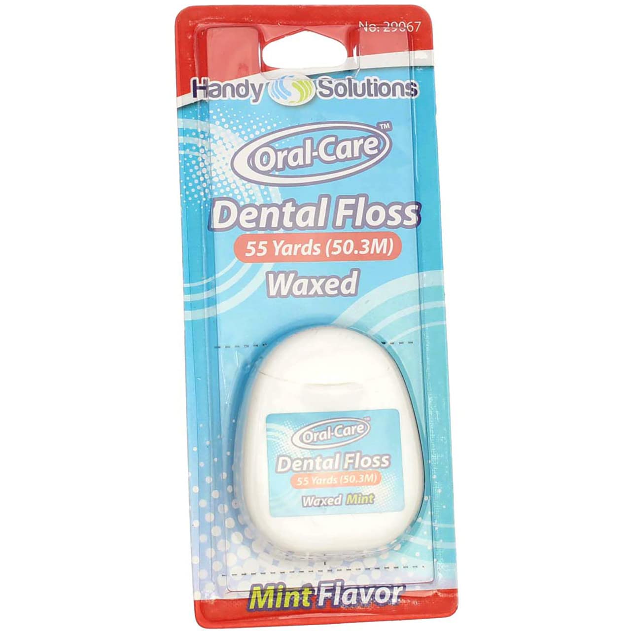 Handy Solutions Natural Bright Dental Floss Waxed 55ft Mint