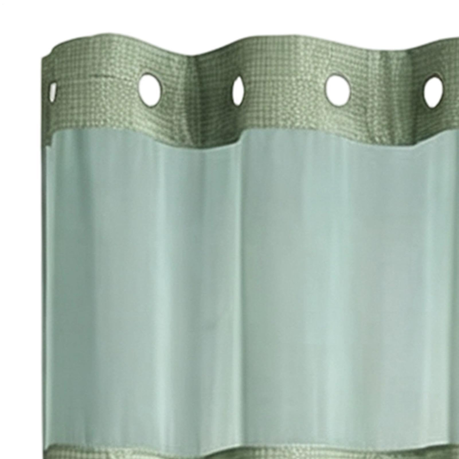 Rideaux de Douche Imperméables Rideaux Tissu Gaufre Rideaux Avec Fenêtre Supérieure