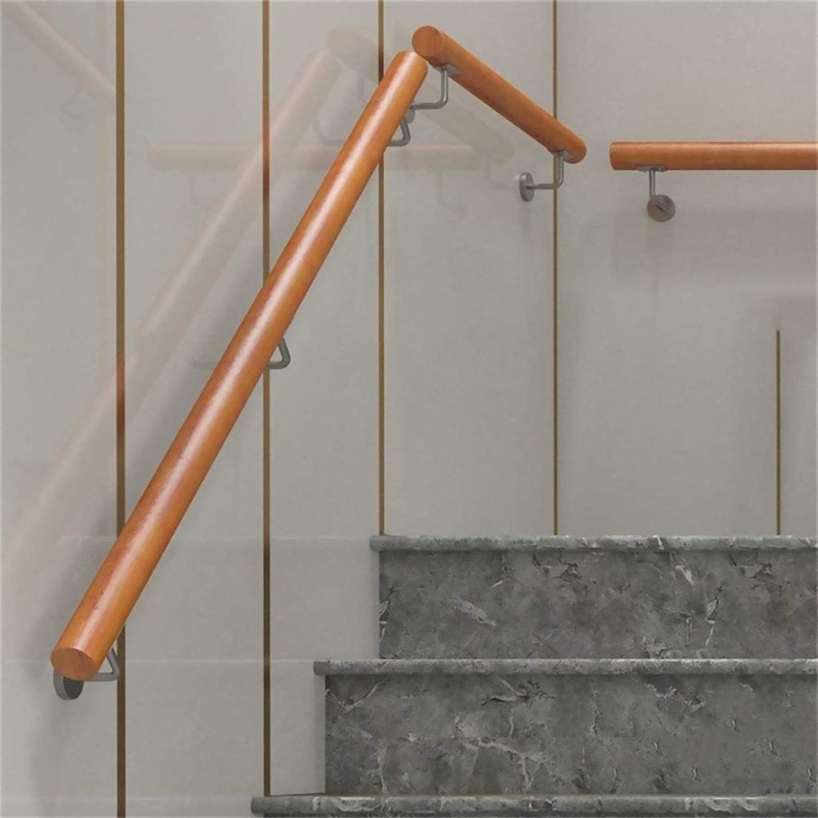 Barres de support antidérapantes d'escalier en bois pour enfants et aînés