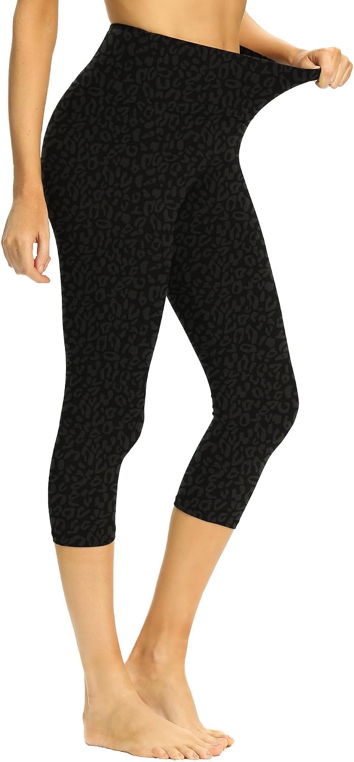 GAYHAY High Waisted Capri Leggings for Women - Soft Slim Yoga Pants for Running Cycling Workout thumbnail