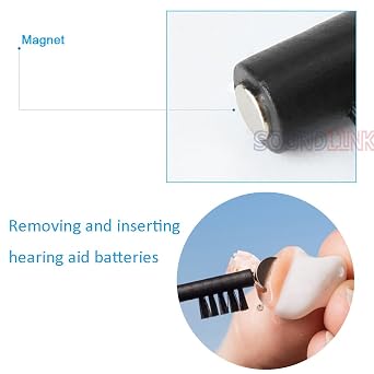 Hearing Aid Cleaning Brushes with Magnet and Wax Loop for BTE, ITC or ITE (3)