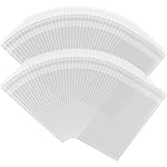 Somioco 200 pcs 5x13 in Long Resealable Cello Cellophane Bags Self Adhesive Cellophane Clear Treat Bags Opp Sealing Plastic Poly Bags 1.4 Mil for Bakery Cookies Candies Jewelry Crafts Candles Party Gift