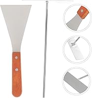 Vista 2 de HEMOTON Juego de herramientas para panqueques de acero inoxidable, esparcidor de crepé fácil de usar para crepes panqueques