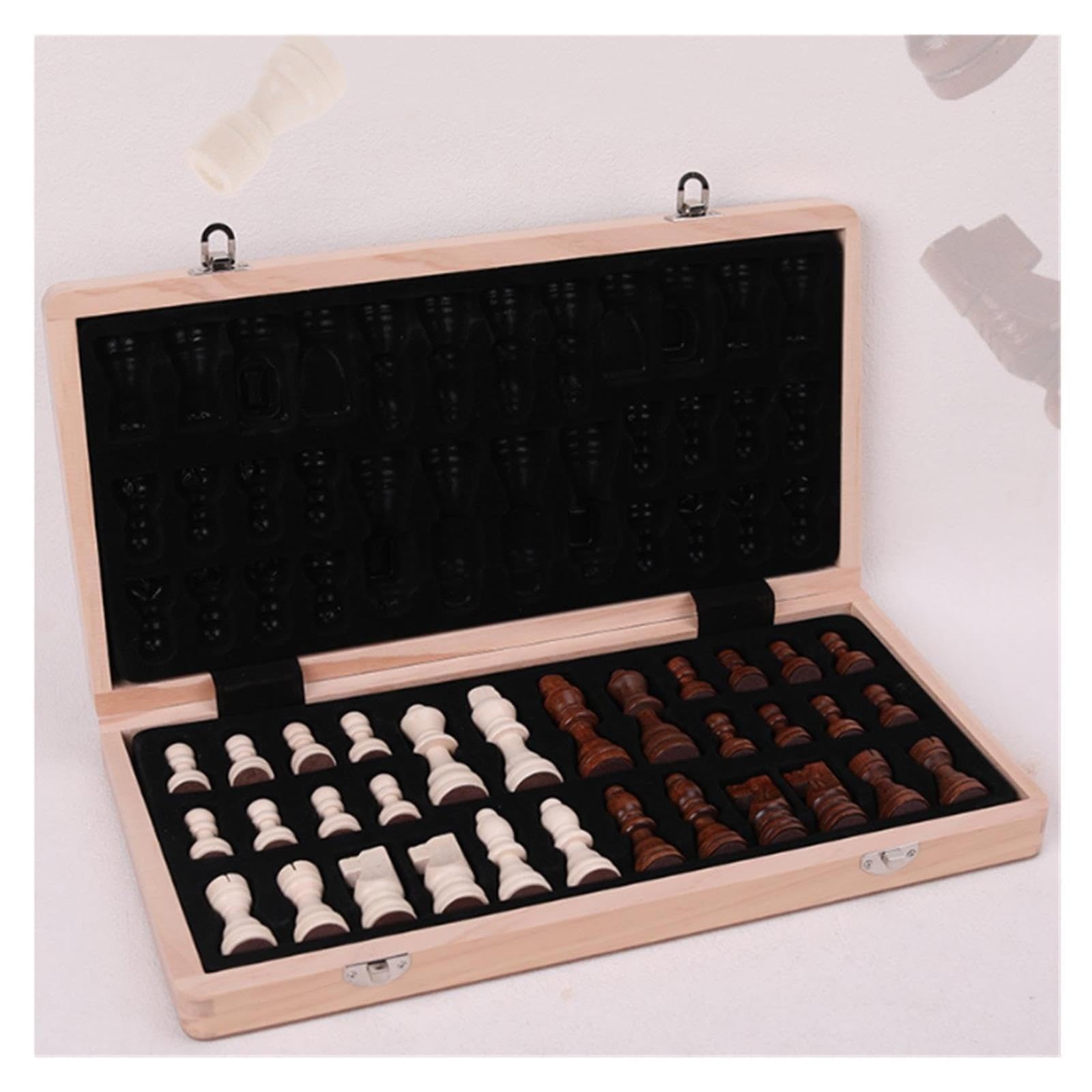 Set di scacchi in legno Scacchiera pieghevole non magnetica