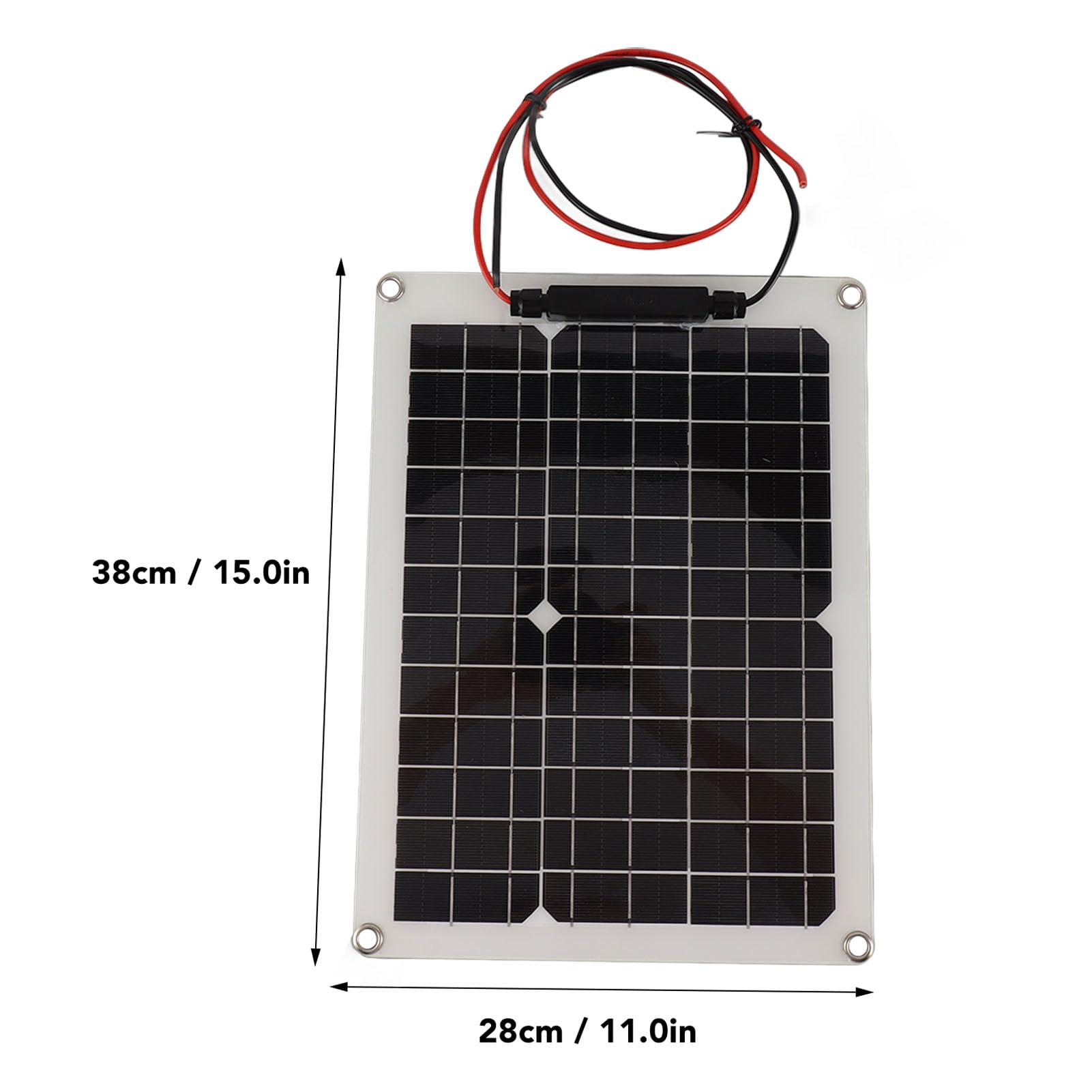 Buachois Kit Solaire 300W, Panneau Solaire avec Contrôleur de Charge Haute Efficacité 2 Sorties USB pour Camping Plein Air Caravane Bateau