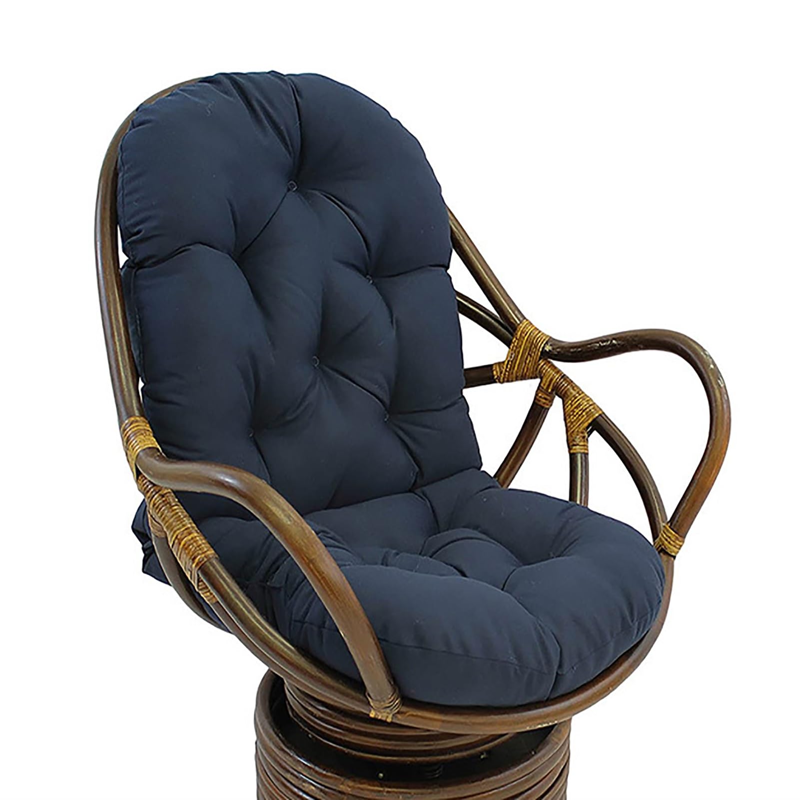 Cuscino di ricambio per dondolo sospeso, morbido e antiscivolo, per uso interno/esterno, in blu lago e blu navy, 120 x 60 cm, comfort da giardino