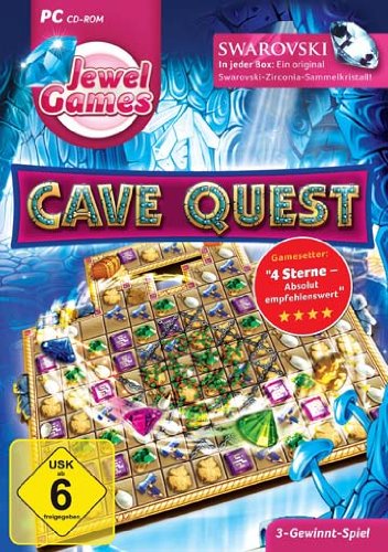 Jeu PC Cave Quest DELUXE - Compatible Windows XP à 8, Neuf Sous Scellé, Genre 3-Gewinnt