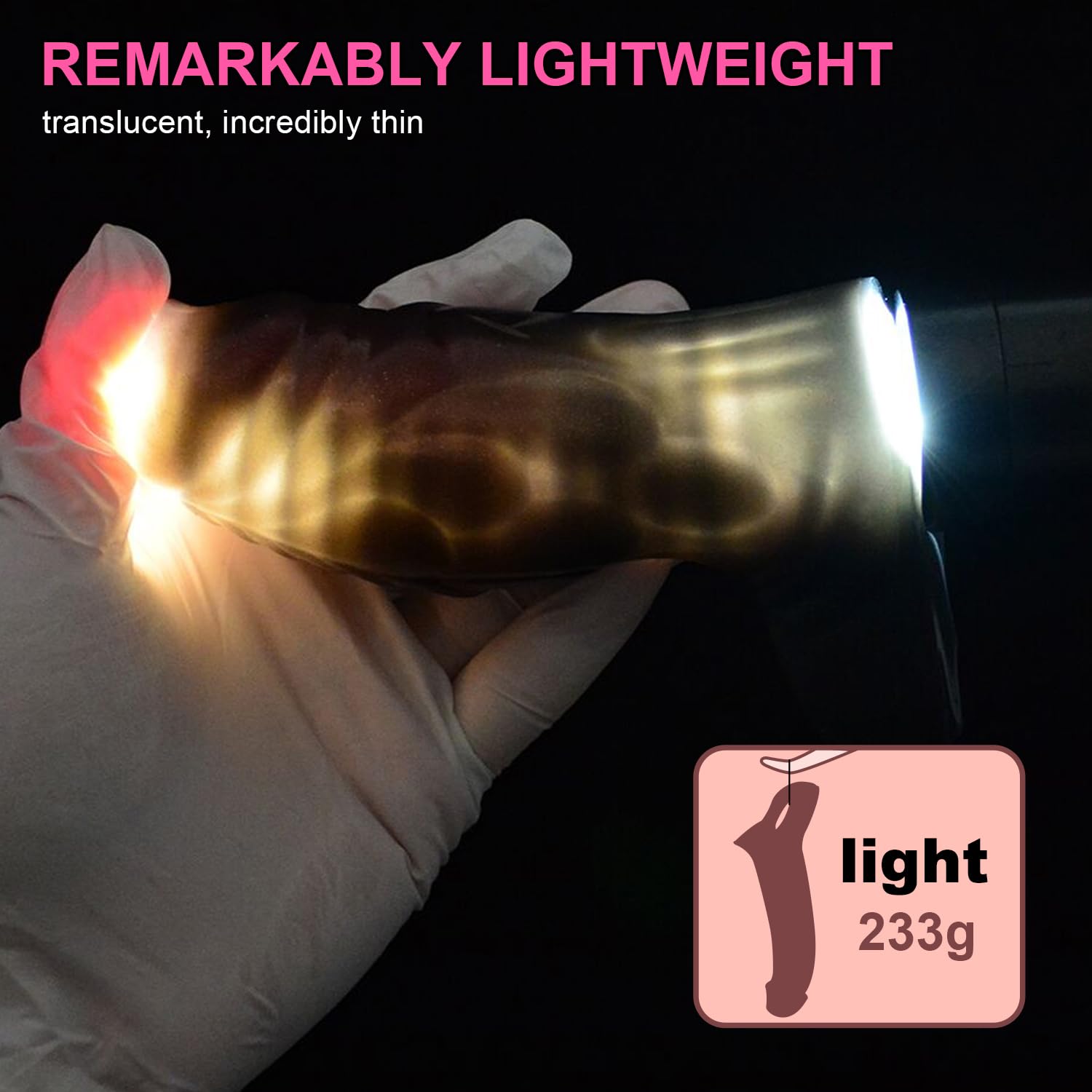 8 Inch Monster Cock Sleeve, Horse Penis Sleeve with Cock Ring, Pennis Extender & Dick Extension, Glow in The Dark Sex Toy for Men Couples: Yc-ls2084-f
