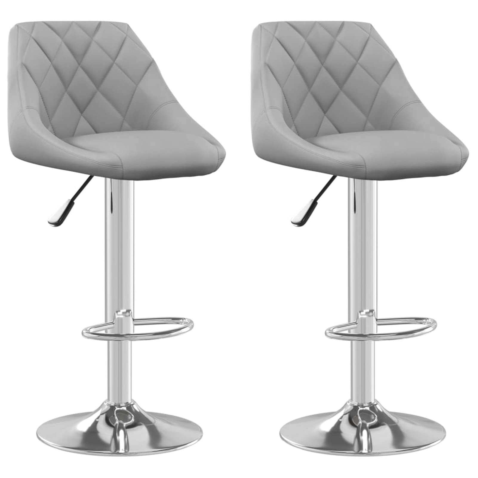 Homgoday Taburetes de bar, 2 unidades, color gris claro, de terciopelo, silla de oficina, silla de descanso, silla de bar, silla de escritorio para salón o dormitorio