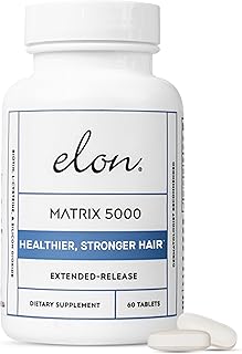 Elon Matrix 5000 - Biotin 5000mcg Vitamins for Hair Growth w/Extended Release - Promotes Healthy & Strong Hair & Nails - (60 Day Supply)