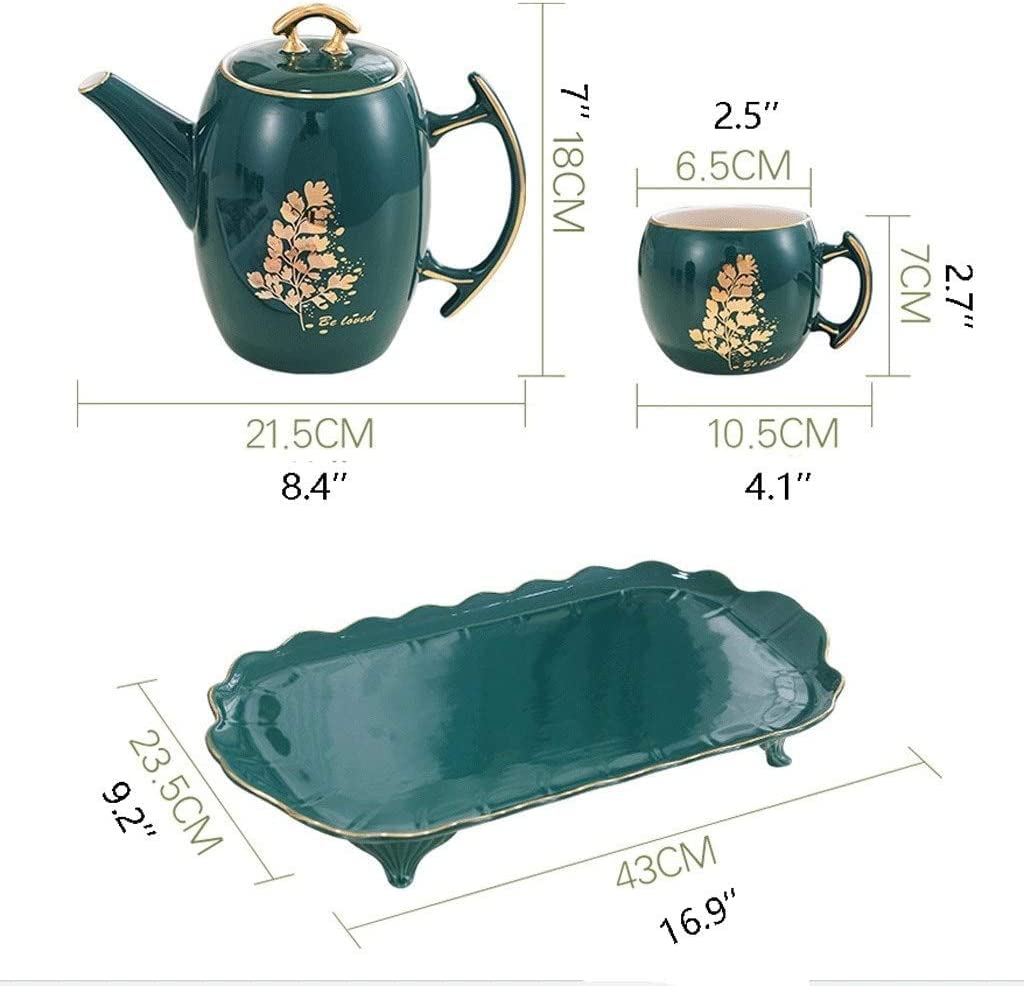Zestaw Herbaty 8 Sztuk Zestaw Do Herbaty Kawy Nordic Ceramiczny Popołudniowej Dom Salon Z Tacą Dzbanek do Filiżanki