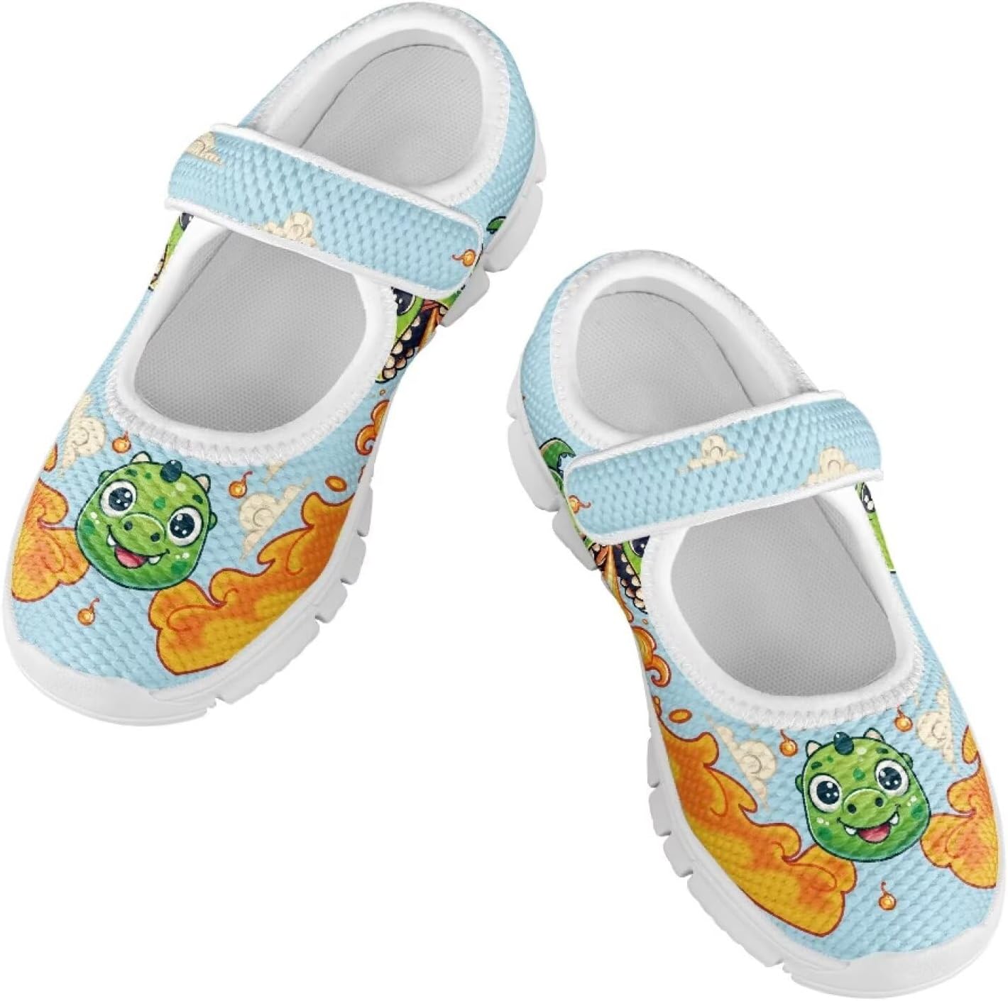 Boys Girls Flat Casual Shoes Kids Comfort Non Slip Mesh Walking Shoes Breathable Strap Athletic Tennis Sneakers US 11-15