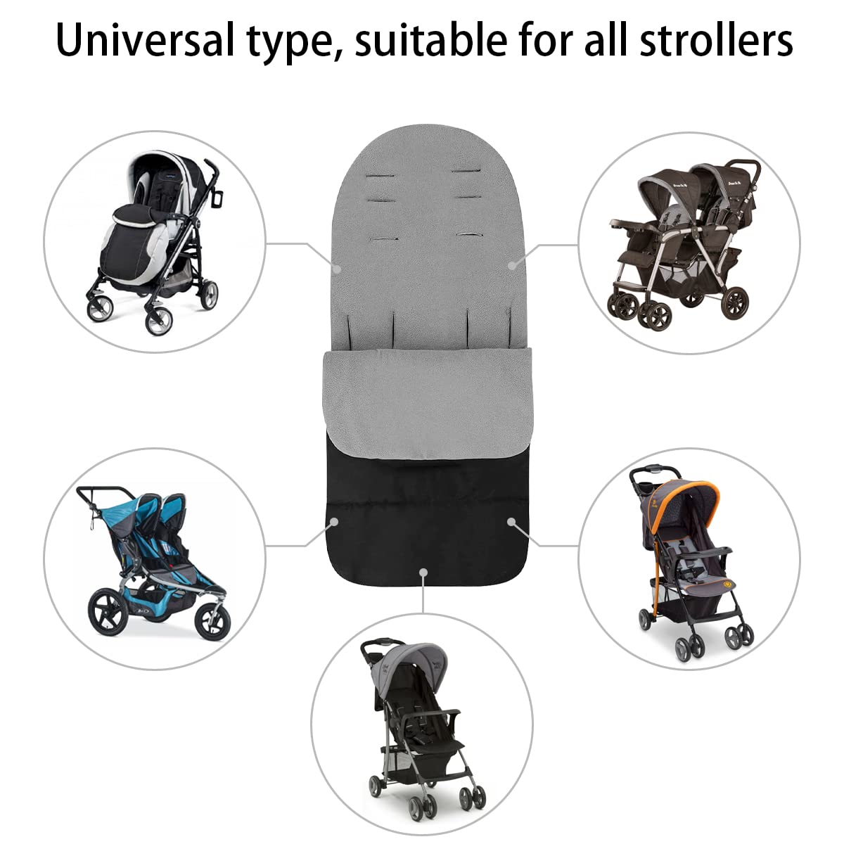 Sacco nanna invernale per neonati, universale, per passeggino Pushchair, Baby Sacco Nanna Termico Sacchi Termici Coperta per Passeggini Carrozzine Accessori