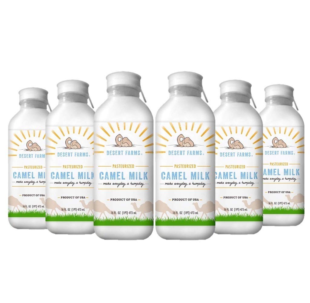 Organic Fresh Frozen Camel Milk - Fresh Flavor with Health Benefits - Raw & Natural Grade A - Gently Pasteurized from Healthy Camels in Midwest - Made in The USA [6 Pack]