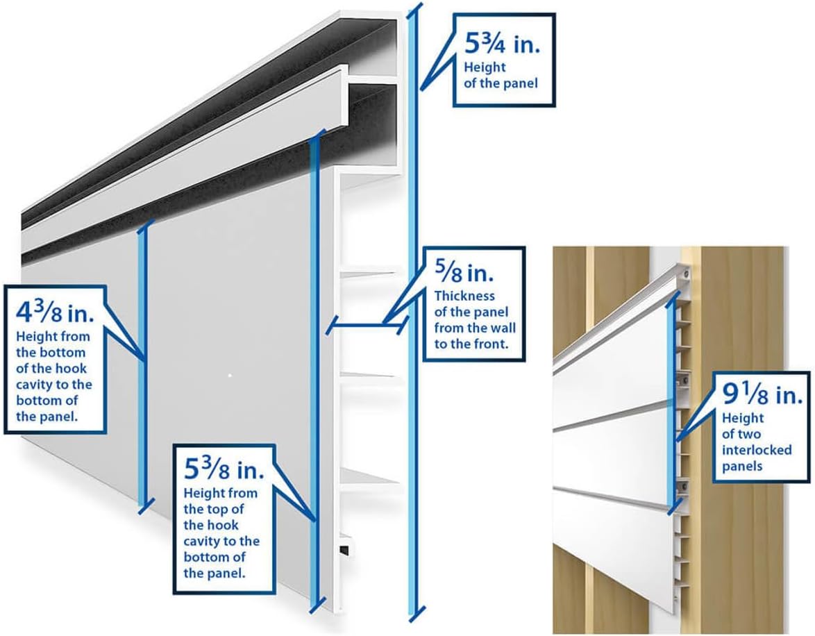 Proslat 33733K PVC The Complete Slatwall Bundle, Grey