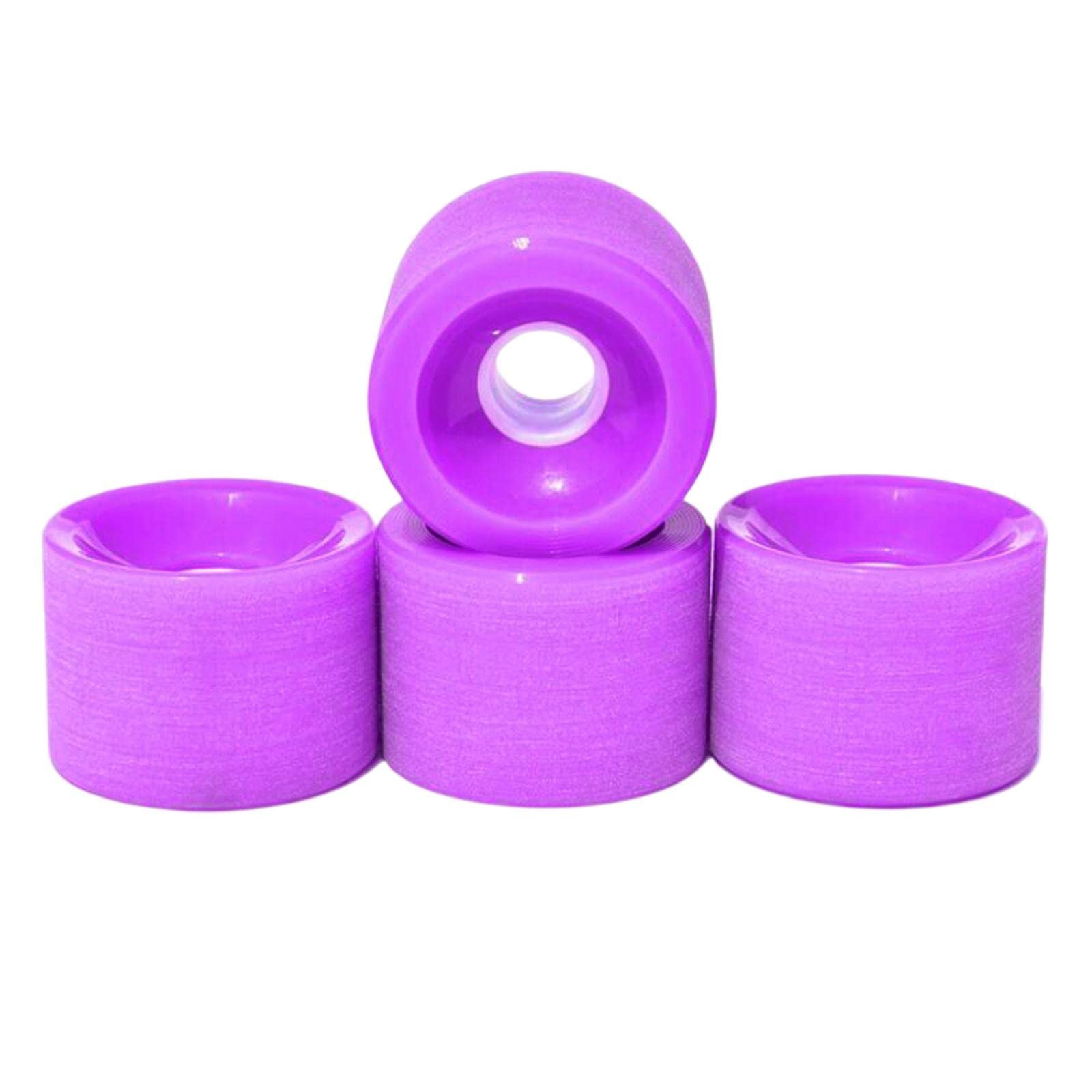 Oshhni 4 Pièces Roues de Skateboard Longboard Roues de Remplacement Mini Cruiser Accessoires d'entretien en PU Solide pour Absorption des Chocs Adapté à