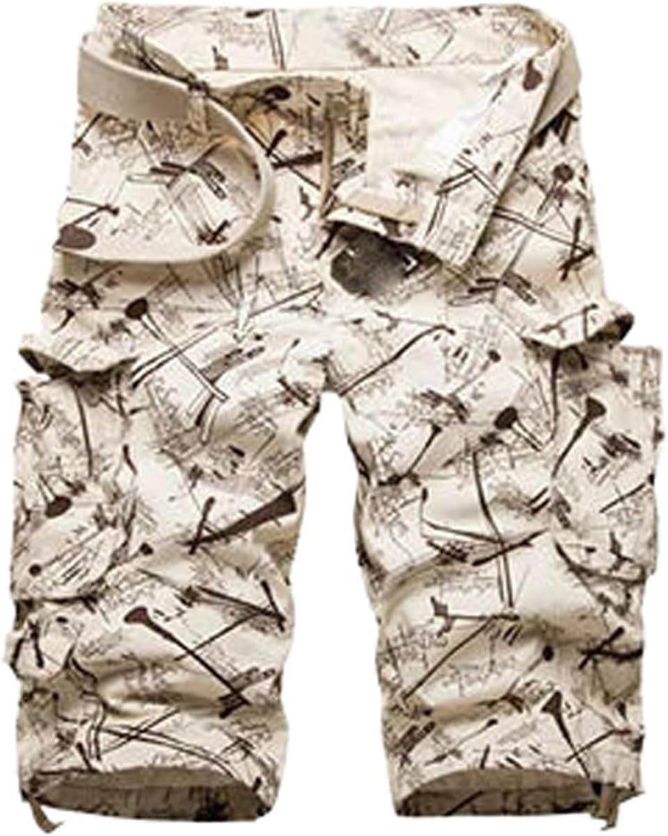 Men's Cotton Cargo Shorts Summer Multi-Pocket Casual Outdoors Shorts