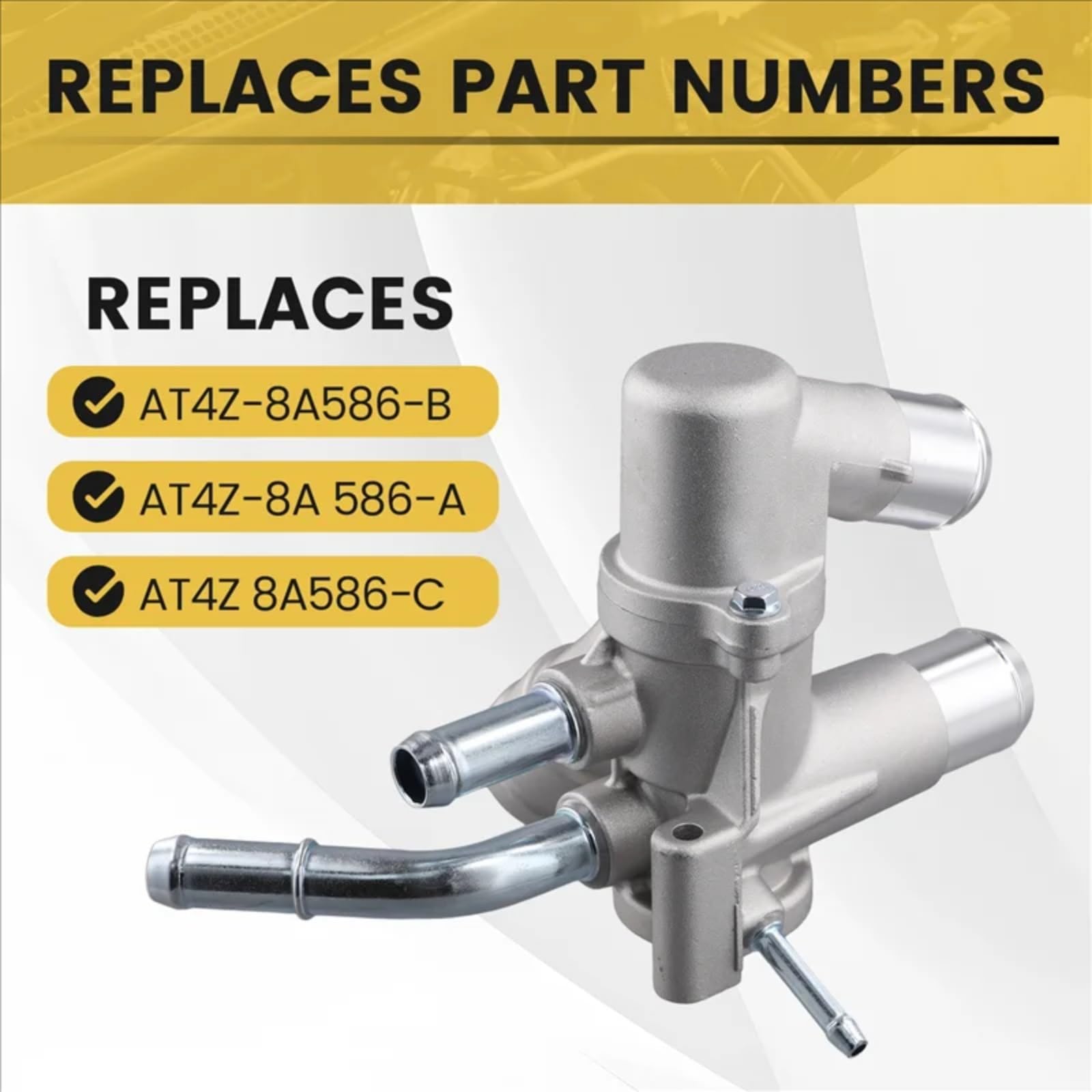 Refrigerante Termostato Per Lincoln Per MKT 2013-2019 AT4Z-8A586-B | Termostato Motore Alloggiamento termostato liquido di raffreddamento motore AT4Z-8A586-B