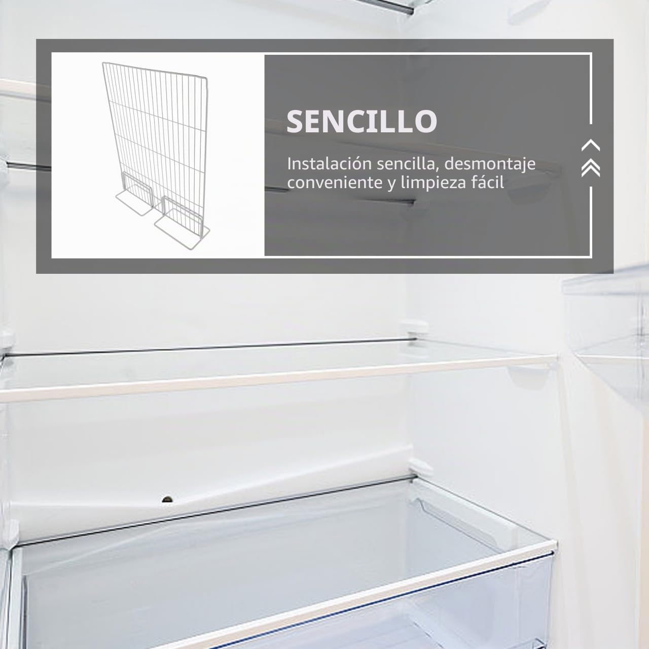 Ciieeo Divisor De Alambre para Congelador Organizador De Nevera Separador De Estante Metálico con Ventilación para Uso Doméstico Y Comercial 17.7X13.8X3.9 Pulgadas