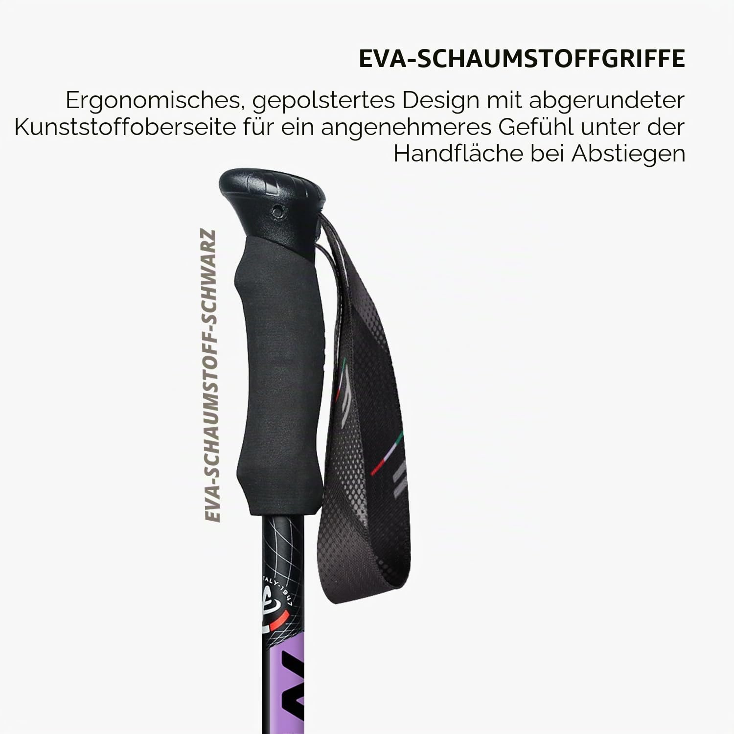 Fizan Compact 3 Trekking Poles – 5.6 oz Ultralight, Backpacking, Thru Hiking Poles, Adjustable, Collapsible, Customized Fit, Eva Grips, Aluminum Walking Sticks (Compact 3)
