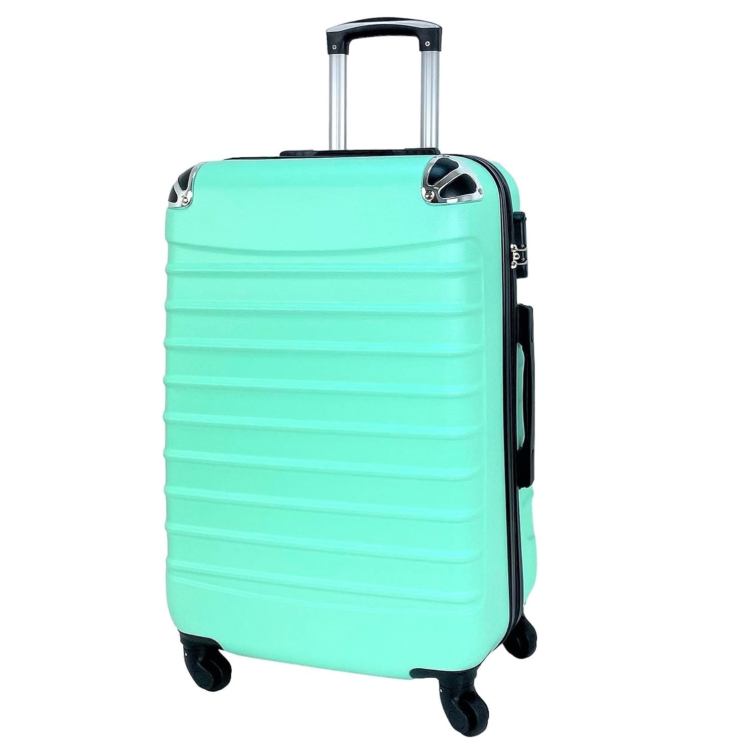 ded Maleta Grande Equipaje para Viajar en avión de Bodega 4 Ruedas giratorias 360º Color Verde Agua 75x45x28cm