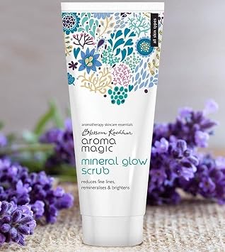 Aroma Magic Mineral Glow Face Scrub | Dead Skin Exfoliator | Deep Moisturizing Facial Scrub | Provides Soft, Supple & Hydrated Skin | 3.38 Fl Oz (100ml)