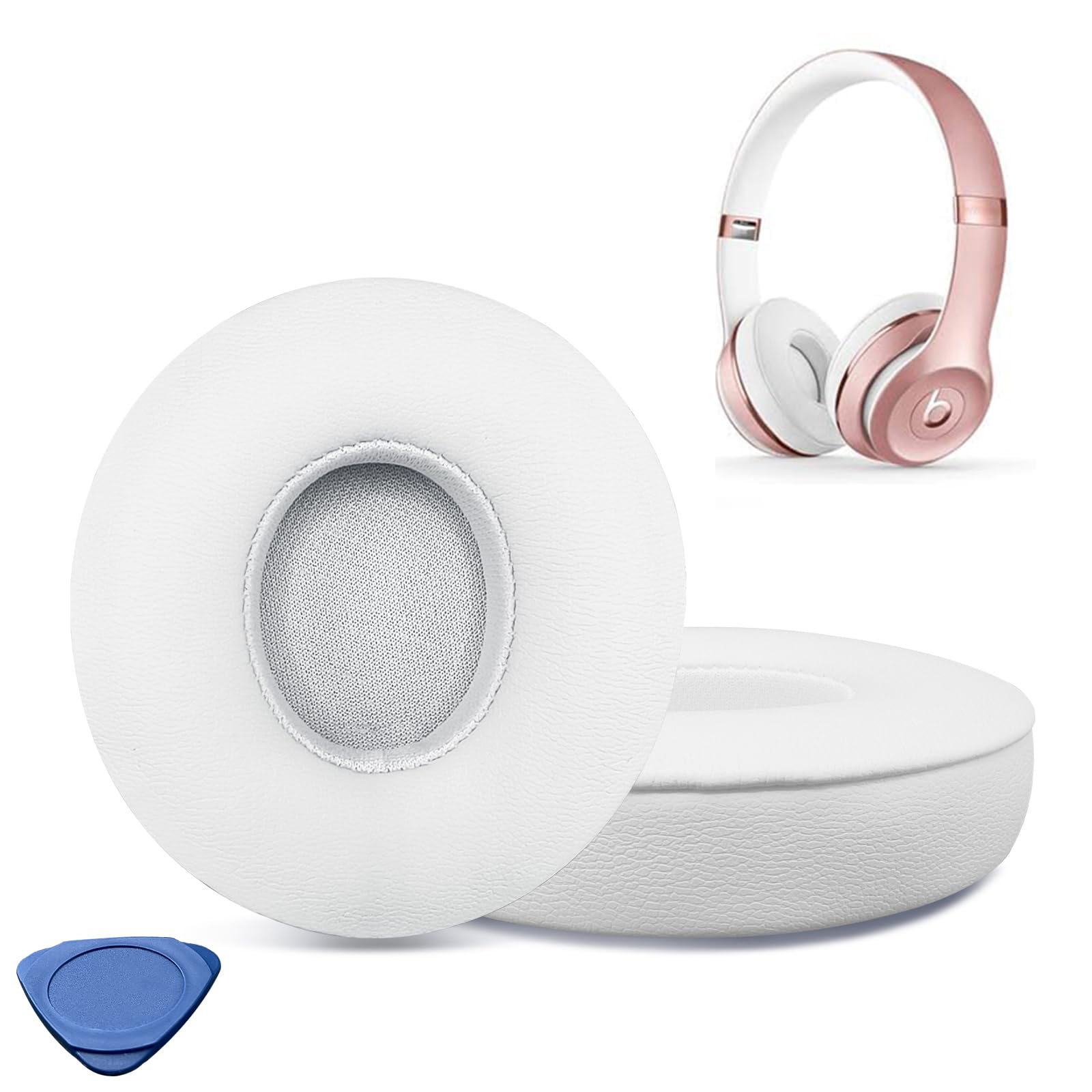 Replacement Earpads for Beats Solo2&3 Headphones,Compatibel Beats Solo2&3 Replacement Ear Pads,Upgraded Ear Covers with Soft Protein Leather,Optimized