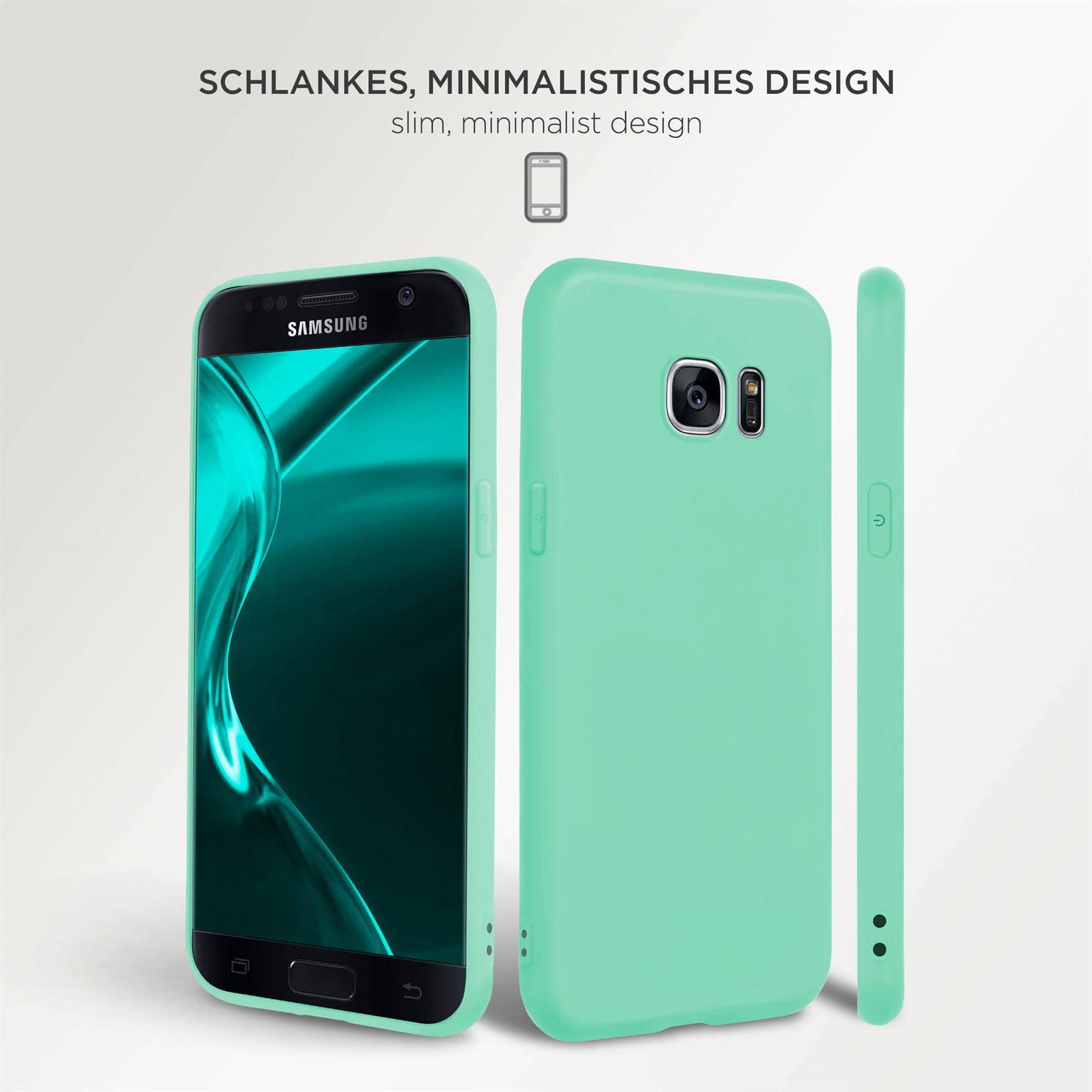 OneFlow Cover SlimShield PRO Per Huawei P10: Custodia Flessibile In Silicone E TPU, Blu. Ultra-sottile, Antiscivolo E Antiurto.