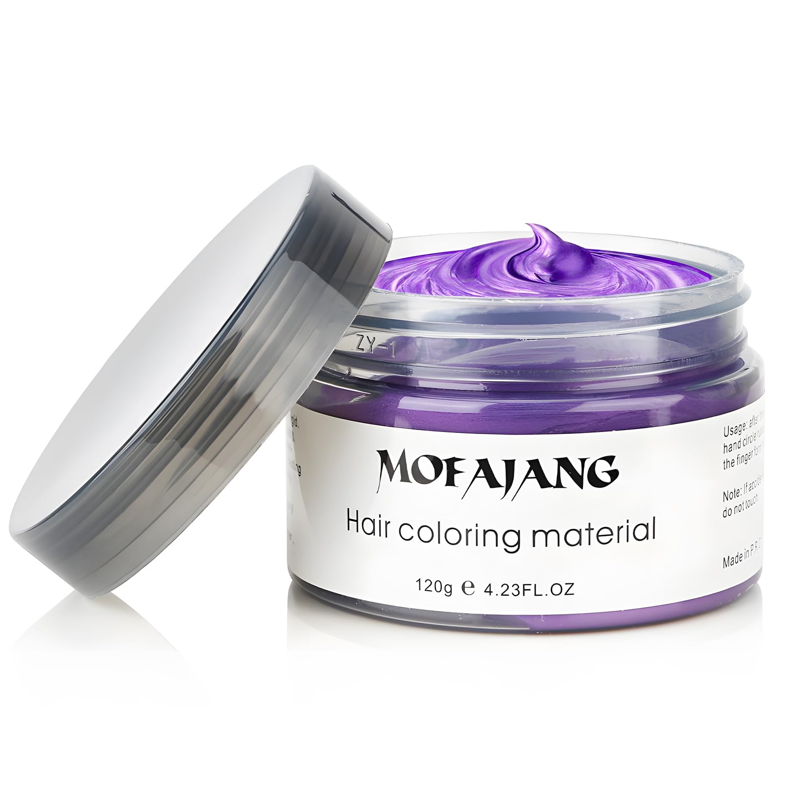 SOVONCARE Purple Hair Styling Wax, Instant Hairstyle Cream Hair Pomades Mud Natural Hair Clay Unisex for Party Cosplay Halloween Date 4.23 oz (Purple)