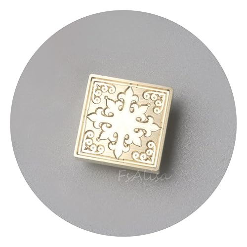 Miniatura 2 de fsalisa Sello de cera con cabeza de latón extraíble, mango de madera, ideal para adornar sobres, invitaciones de boda, paquetes de vino, envoltura