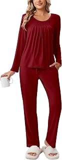 Ekouaer Fall Pajamas for Women Set 2 Piece Sleepwear Long Sleeve Pjs