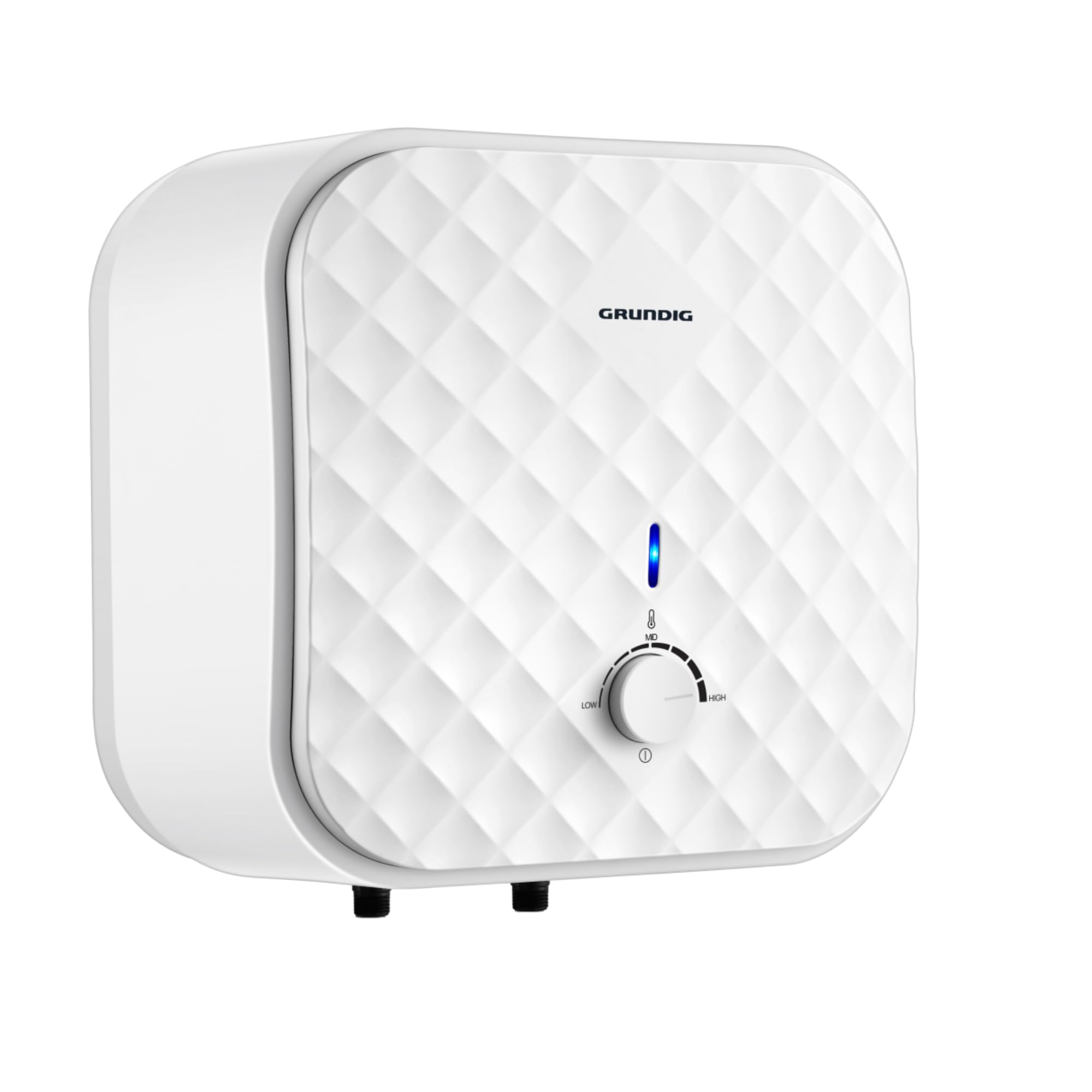 Grundig® Teeny Line Scaldabagno Elettrico 10 L– Nuova classe A Serbatoio in acciaio smaltato, rumorosità 15 dB, termostato regolabile fino 75 °C, protezione anticalcare (Small, 10, litro/i)
