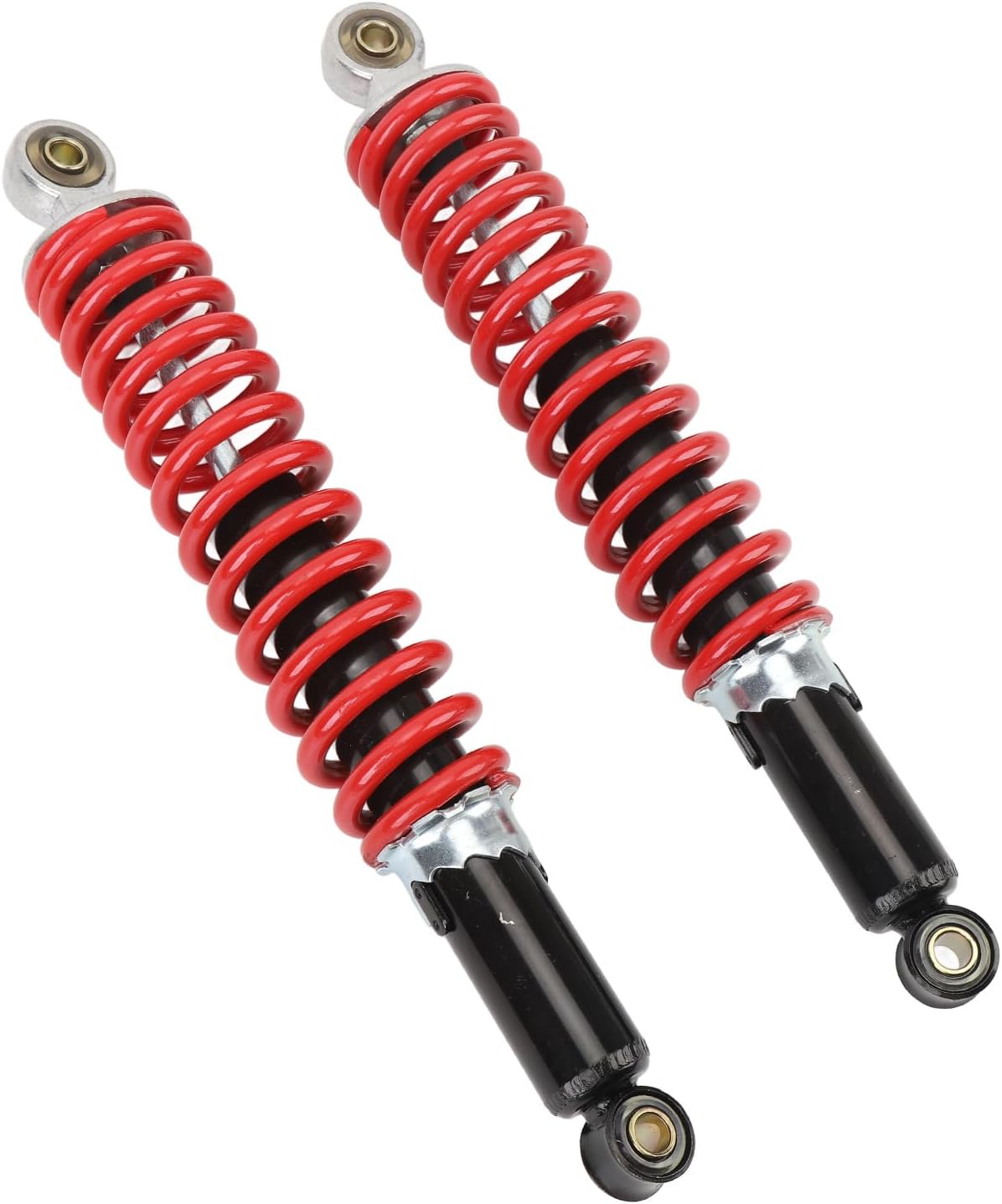 Luqeeg 2Pcs 350mm Dirt Bike Suspension Shock Absorber, Motorcycle Shock Absorbers, 8mm Spring Absorbers for Pit Bike, ATV & Quad Scooters, with High Performance Metal Alloy
