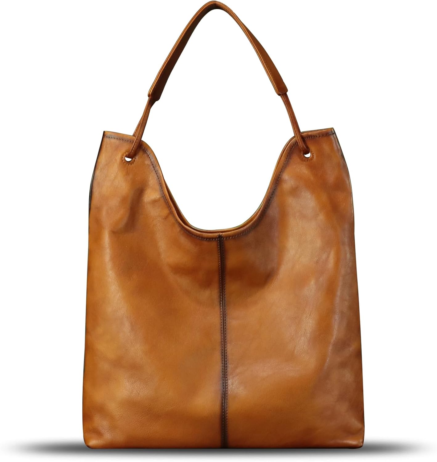 Genuine Leather Hobo Bags for Women Large Tote Bag Vintage Real Leather Shoulder Bag Satchel Purse for Work Notebook - Image 3