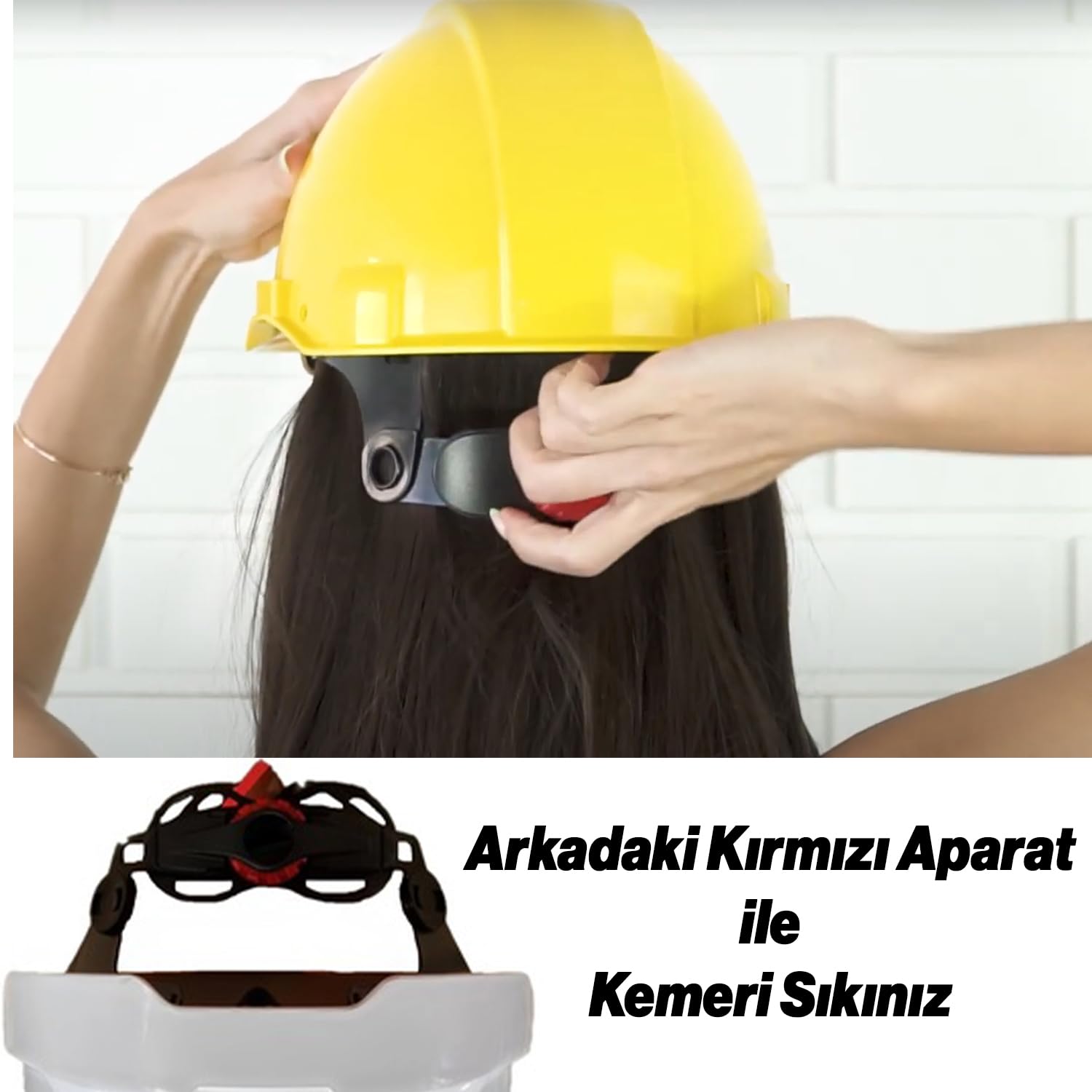 Dağcı Tırmanma Bareti Sarı Renk Baş Koruyucu Kask CE En12492 Sertifikalı 51-62 cm Ayarlanabilir