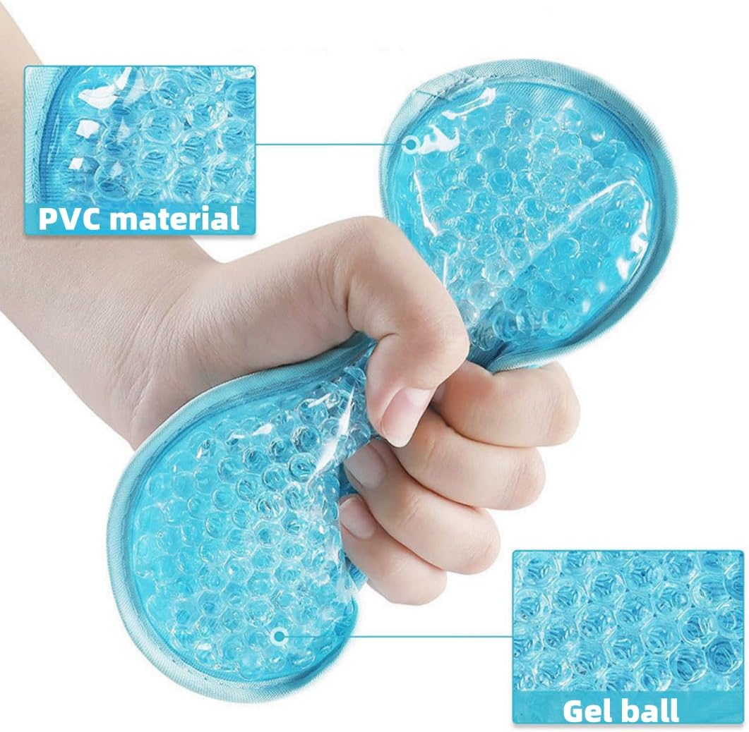 PVC Ice Eye Mask & Face Cover Set, Dual Cold & Hot Compress, Adjustable Fit, Gel Pack for Beauty Recovery & Swelling Relief (Grey)