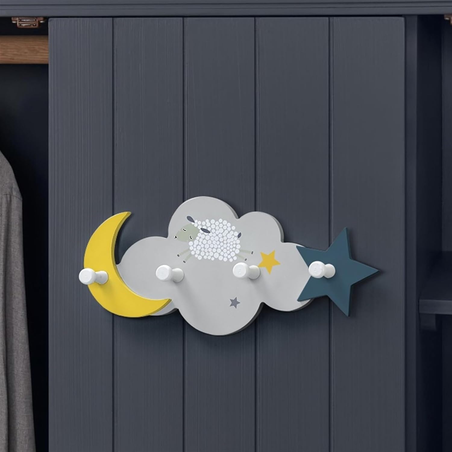Wall-Mounted Coat Rack Kids Coat Rack Wall Mount | Kids Wall Hooks for Backpacks, Towels and Coats | Mounted Wall Hanger | Decorative for Kid's Bedroom, Playroom, Bathroom Coat Rack Hooks