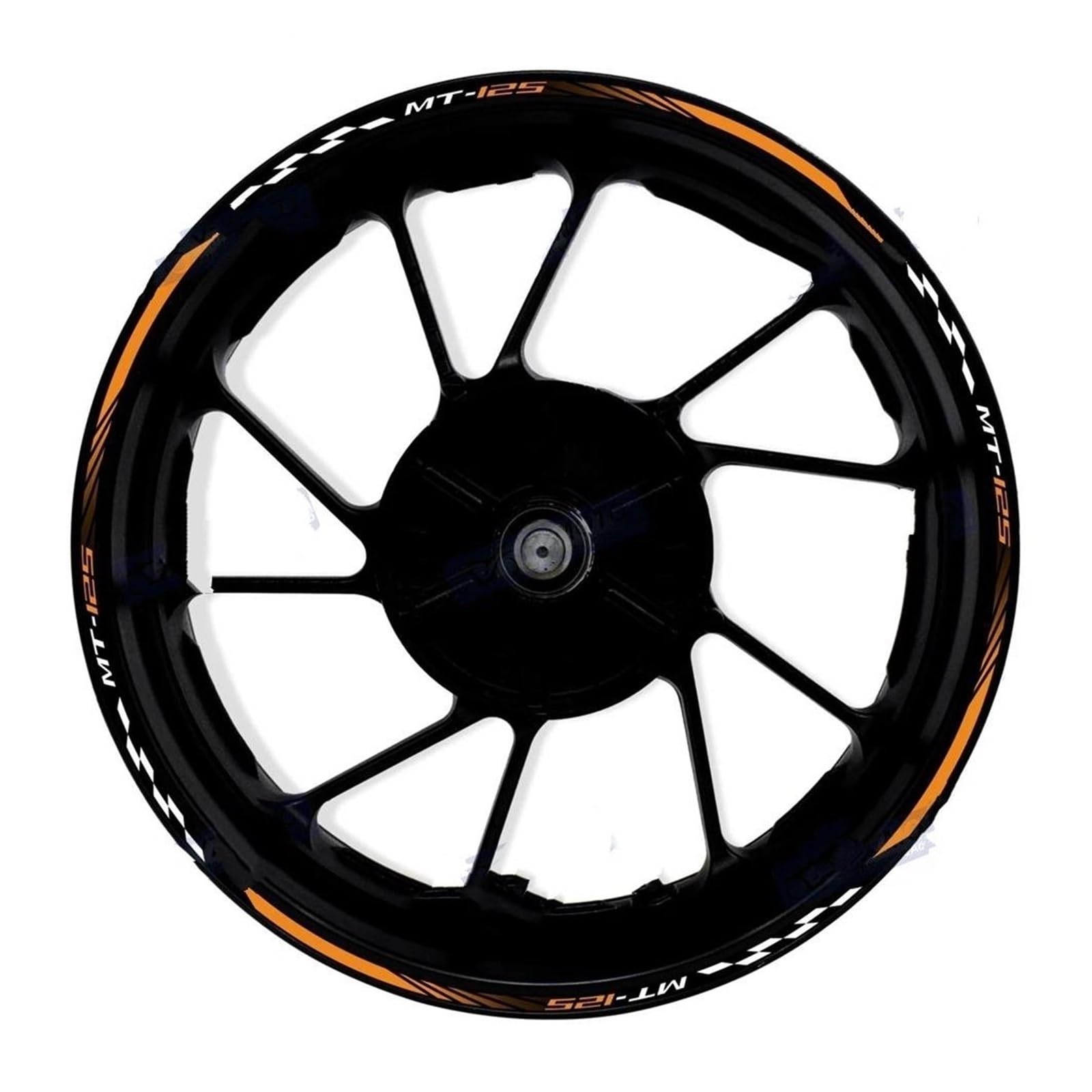 Motorcycle for Yamaha MT-125 MT125 Wheel Stickers Night Reflective Rim(Color13)