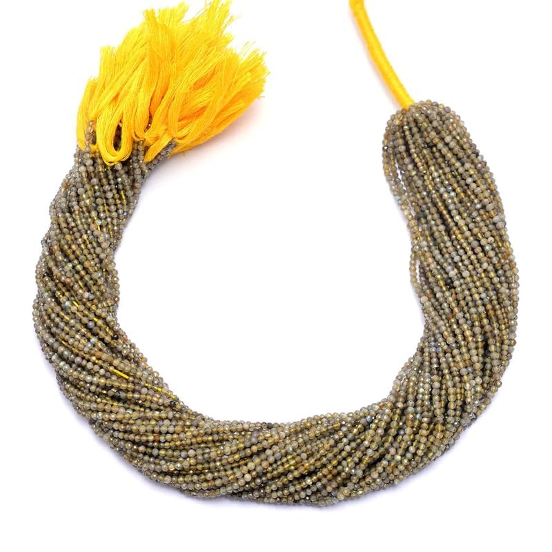 Labradorite jaune perles rondes facettées 3mm pour création de bijoux DIY - 6