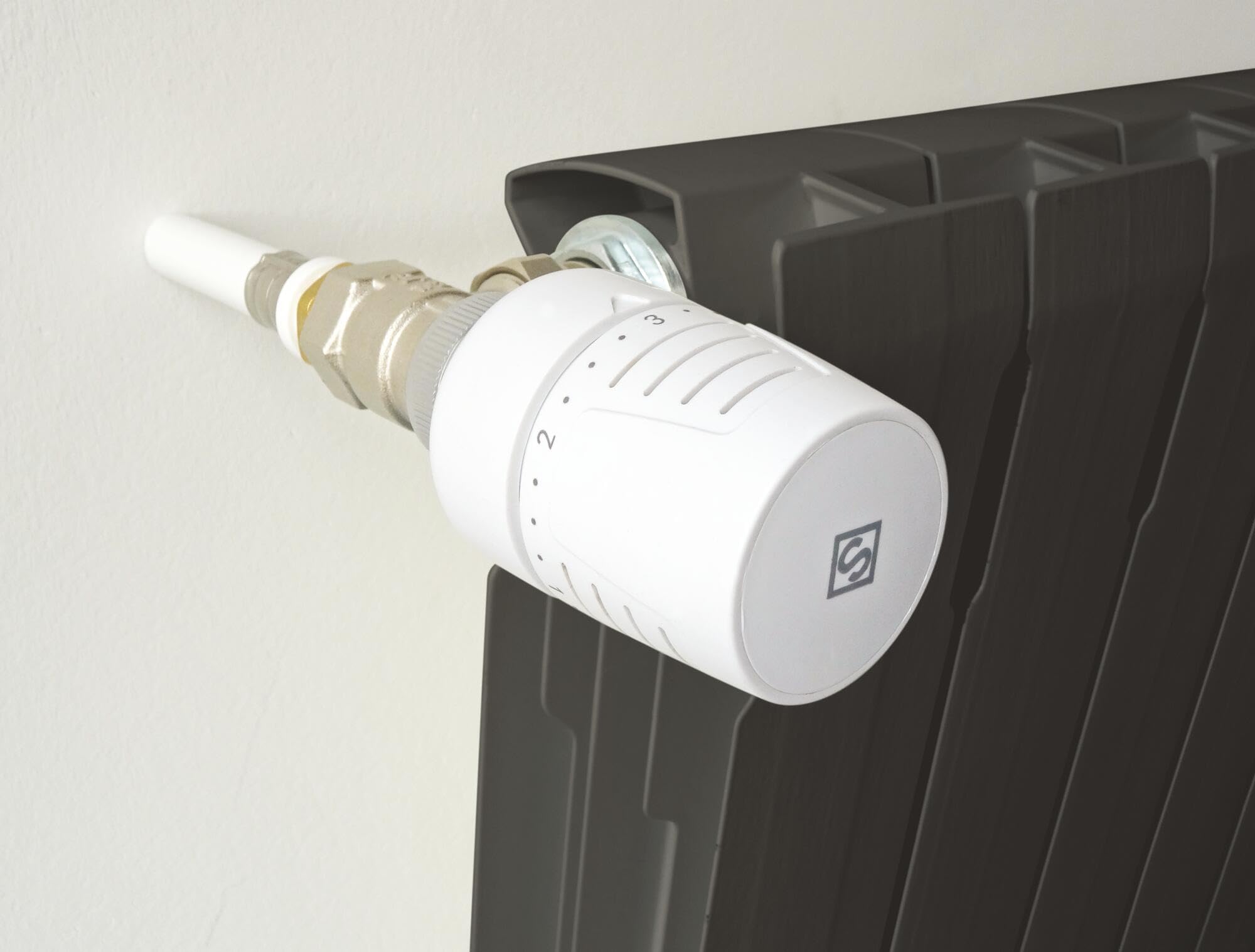 SOMATHERM FOR YOU Robinet thermostatique T302 équerre 3/4 en Laiton Blanc