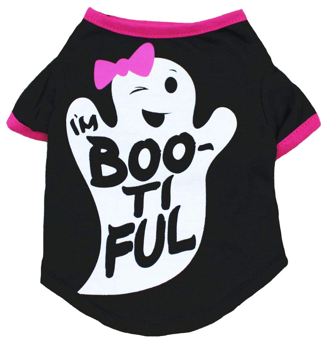 Camiseta para perro con temática de Halloween XL de costuras planas suaves