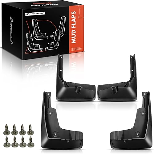 Miniatura 9 de A-Premium Juego de 4 unidades de guardabarros con kit de accesorios compatibles con Toyota Camry, 2015-2017, sedán, negro, delantero y trasero