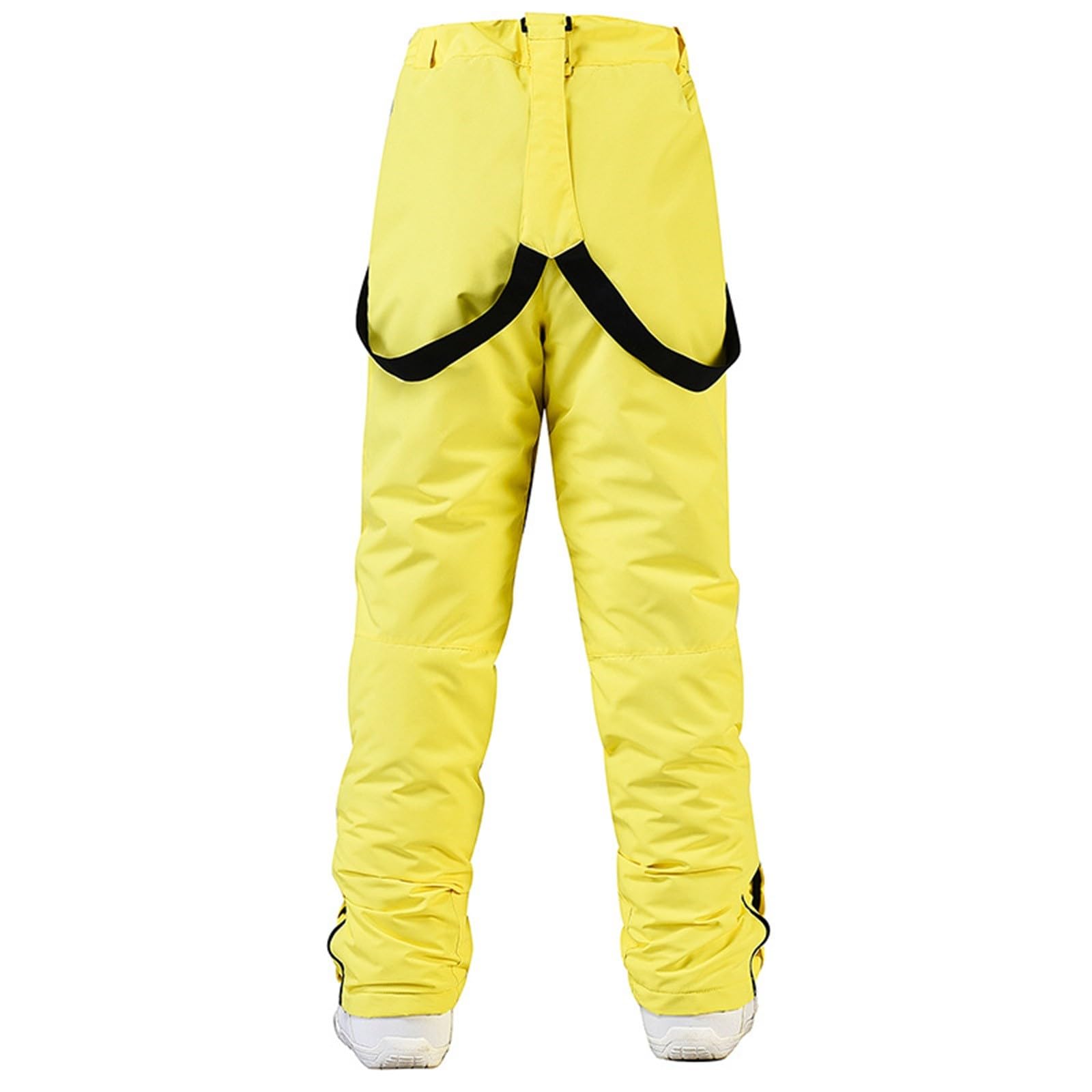 Générique Legging De Grossesse isolée pour Femme, Pantalon à Bretelles Couleur Unie Abdominale (Yellow, XXXL)