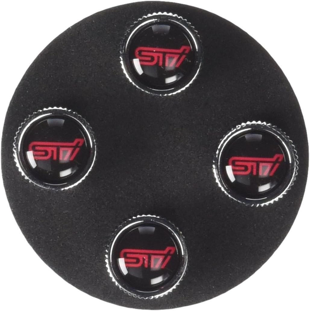 Subaru STi Logo Tire Valve Stem Caps Set of 4 WRX for Sti Impreza Forester Legacy BRZ Outback Crosstrek Impreza Solterra - SOA342L136 - Genuine OEM