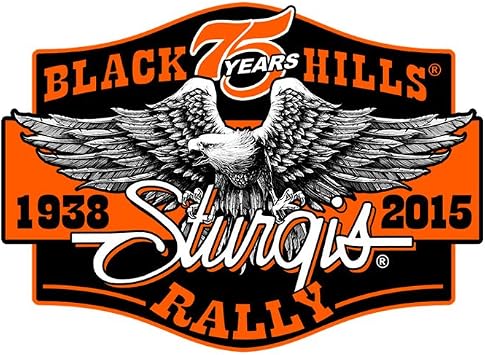 Hot Leathers Official 2015 Sturgis Motorcycle Rally 75th Anniversary Downwing Eagle Patch