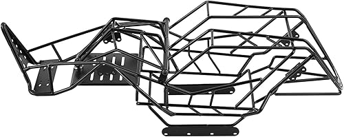 Miniatura 2 de Capra axial actualiza chasis Rc 1 10 44×15×14 Marco de chasis de jaula de rollo de metal negro compatible para Axial Wraith 90018 1 10 Escala RC Car