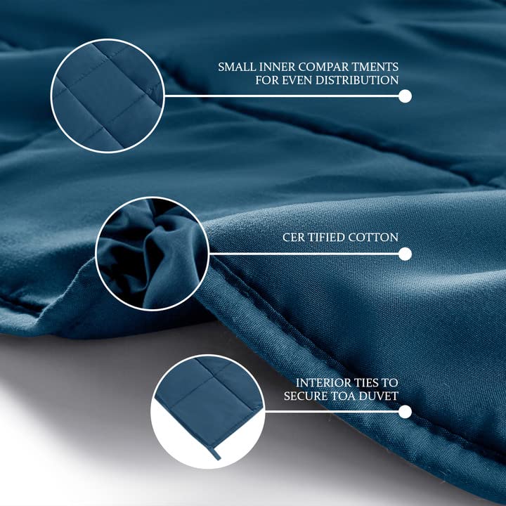 CYMULA Weighted Blanket for Adults (20lbs 60"x80" Queen Size) - Cooling Breathable Heavy Blankets for Summer Winter - Ultra Microfiber Soft Comfort Throw with Glass Beads - Gifts for Men/Women