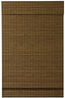 Radiance Cordless Cape Cod Flatweave Roman Shade, Maple Wood, 30x64 Inches - Easy Lift Window Blinds with Valance